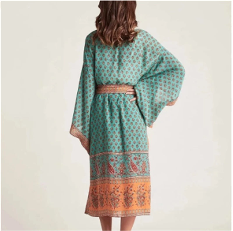 Crimson Grove Long Kimono