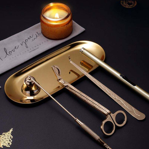 Aurelia Gold Luxury Candle Care Tool Set