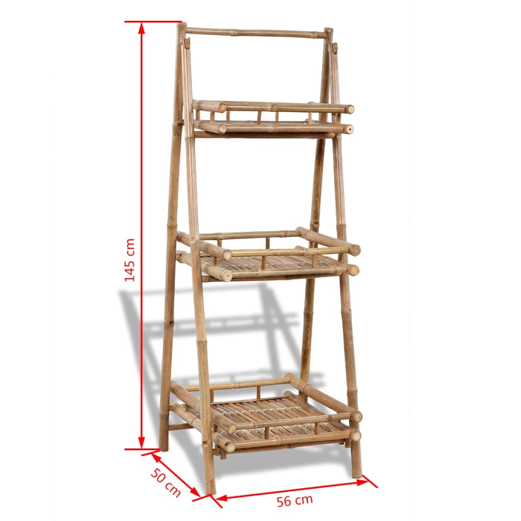 Bamboo Plant Stand with 3 Shelves