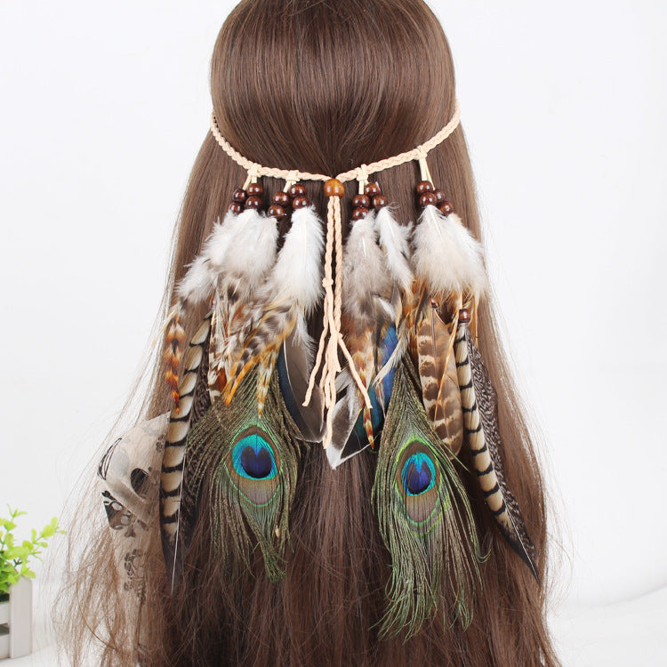 Boho Feather Accent Headband